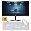 TechMagnet All in one Desktop Computer,Cheetah 6,Intel Core i5 8th Gen,16GB DDR3,480GB SSD,New 24 inch Curved Display,Gaming Kit,Webcam,USB Wi-Fi,Windows 11(Renewed) view 1