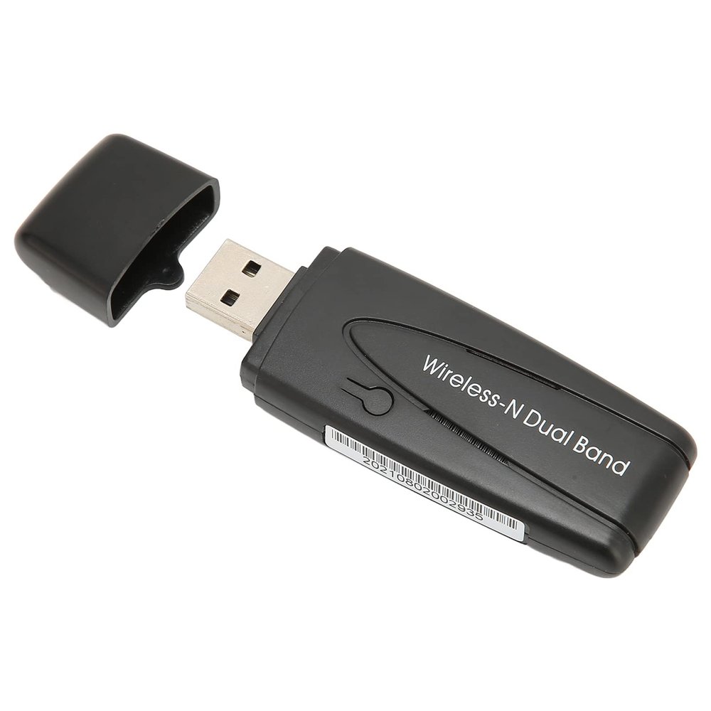 USB Adapter, 300Mbps High Speed Network Adapter 2.4Hz 5GHz Band Internet Network Adapter Mini Dongle for Desktop PC Laptop