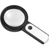 Feilx Magnifying Glass with Light, 30X Handheld Large Magnifying Glass, Illuminated Magnifier Reading Magnifying Glass with for Seniors Read, Coins, Stamps, Map, Inspection (Color : Black) view 1