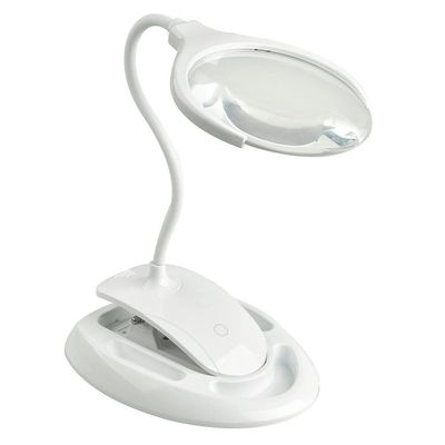 Feilx Magnifier,3X 8X Clip-on Desktop Two-in-one Led Reading, USB Rechargeable with Light for Crafts, Hobbies, Inspection, Reading, Jewelry Design