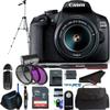 EOS 2000D / Rebel T7 Digital SLR Camera Body w/EF-S 18-55mm f/3.5-5.6 Lens 3 Lens DSLR Kit + Pixibytes Deluxe 16 Pcs Bundle (Renewed) view 1