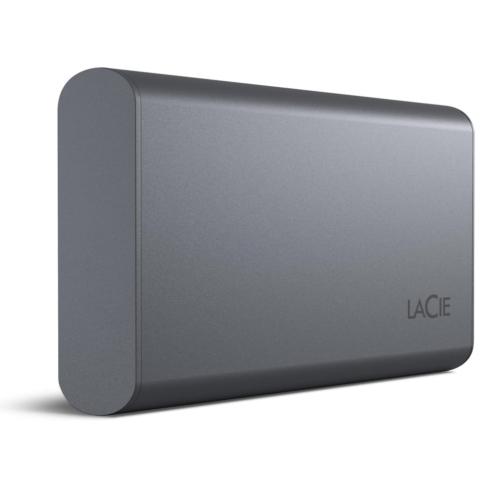LaCie Mobile SSD Secure 1TB, 10Gbps USB 3.1 Type C, Rescue SED, Space Grey, Data Rescue Service