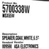 ASA Boat Coaxial Speaker MSX65 | 150 Watt 6.5 Inch White NO Grille view 4