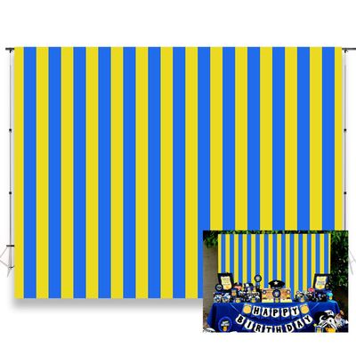 KUKUSOUL 7x5ft Yellow and Blue Horizontal Striped Photography Backdrop Birthday Party Decoration Photo Studio Props Banner Adult Elder Girl Boy Wallpaper KU268