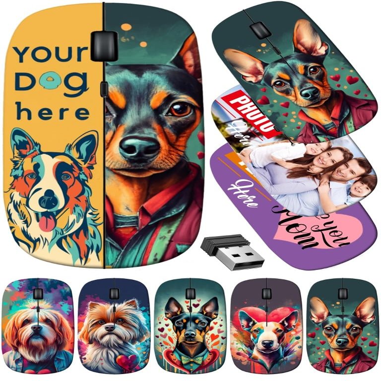 maizi Custom Wireless Mouse Adjustable Dpi for Mac Computer Personal Laptop, Wireless Mice Adjustable Dpi Image ID: 27593700 Colorful Cocktails in 2.4 Ghz Mouse Portable Printed in USA