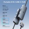 Docking Station for MacBook Pro Air, LIONWEI USB C Docking Station Dual Monitor, Dual HDMI Adapter Hub for Mac MacBook Pro with 2 HDMI, 3 USB 3.0, SD TF Card Reader and 100W PD USB C Charging Port view 2