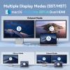 Docking Station for MacBook Pro Air, LIONWEI USB C Docking Station Dual Monitor, Dual HDMI Adapter Hub for Mac MacBook Pro with 2 HDMI, 3 USB 3.0, SD TF Card Reader and 100W PD USB C Charging Port view 3