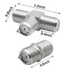 10 Pack RG6 Coax Coaxial Cable Extender and F Type RG6 Female to 2 Female 3 Way Coax Cable T Splitter Adapter, Coaxial Cable Connector T Shape and Female to Female for TV Video VCR Antenna Satellite view 2