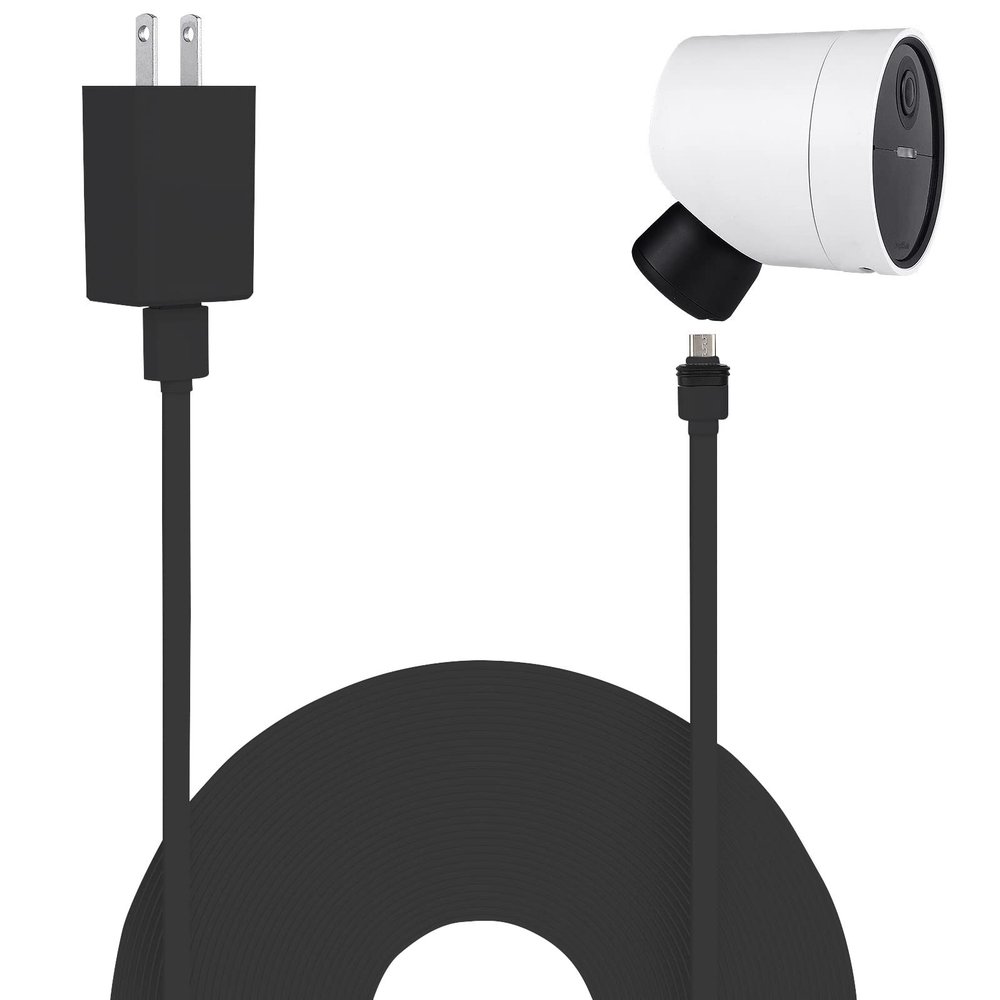 UYODM Power Cable Compatible with SimpliSafe Wireless Outdoor Security Camera,25Ft/7.5m Weatherproof USB Cable Power Your SimpliSafe Outdoor Camera continuously- Black