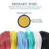 Sonoreboom 18 Gauge Copper Primary Wire, 100 Feet per Color, 600 Feet Total, 18 AWG Automotive Electrical Radio Remote Cable Harness, Car, Truck, RV Lighting Circuit Repair view 2