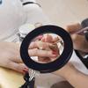 Feilx 5X Magnifying Glass with Light and Stand, Stepless Dimming and 3 Color Modes Magnifying Lamp, Real Glass Lens and Swing Arms Magnifier Desk Lamp view 3