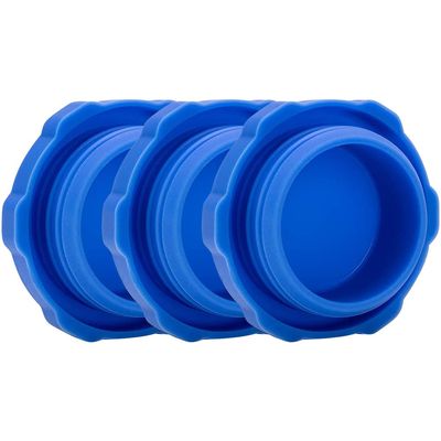 3 Pcs Water Jug Cap, 2.17 x 2.17 x 0.79 inch 5 Gallon Water Jug Cap Silicone Reusable Replacement Cap Water Bottle Reusable Replacement Cap (Blue)