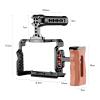 Andoer Aluminum Alloy Camera Cage Kit with Video Rig Top Handle Wooden Grip Replacement for Sony A7R III/ A7 II/ A7III view 2