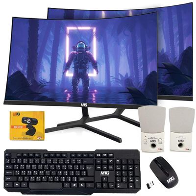TechMagnet All in one Desktop Computer,Cheetah 6,Intel Core i5 6th Gen,16GB DDR3,1TB SSD,New Dual 24 inch Curved Display,Wireless Keyboard Mouse,Speaker,Webcam,USB Wi-Fi,Windows 11(Renewed)