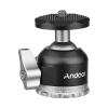 Andoer Compact Panorama Ballhead Tripod Mount Adapter 1/4 Inch Screw Connector Mini Ball Head Aluminium Alloy CNC Machining 5kg/11lbs Load Capacity view 1