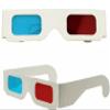 Hony 10 Pairs 3D Paper Glasses, Red and Cyan Lens in White Frame Anaglyph Cardboard for 3D Movie, Magazine, and Books,Folded view 2