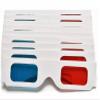 Hony 10 Pairs 3D Paper Glasses, Red and Cyan Lens in White Frame Anaglyph Cardboard for 3D Movie, Magazine, and Books,Folded view 3