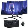 TechMagnet All in one Desktop Computer,Cheetah 6,Intel Core i5 6th Gen,16GB DDR3,480GB SSD,New Dual 24 inch Curved Display,Wireless Ergonomic Keyboard Mouse,USB Wi-Fi,Windows 11(Renewed) view 1