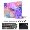 ChashenHa for MacBook Air 13.6 Inch Case Released 2022 (Model A2681 M2 Chip) UV Printed Plastic Hard Shell Laptop Case with Keyboard Cover and Screen Protector and Dust Plug,Marble-4 view 1