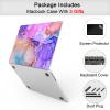 ChashenHa for MacBook Air 13.6 Inch Case Released 2022 (Model A2681 M2 Chip) UV Printed Plastic Hard Shell Laptop Case with Keyboard Cover and Screen Protector and Dust Plug,Marble-4 view 3