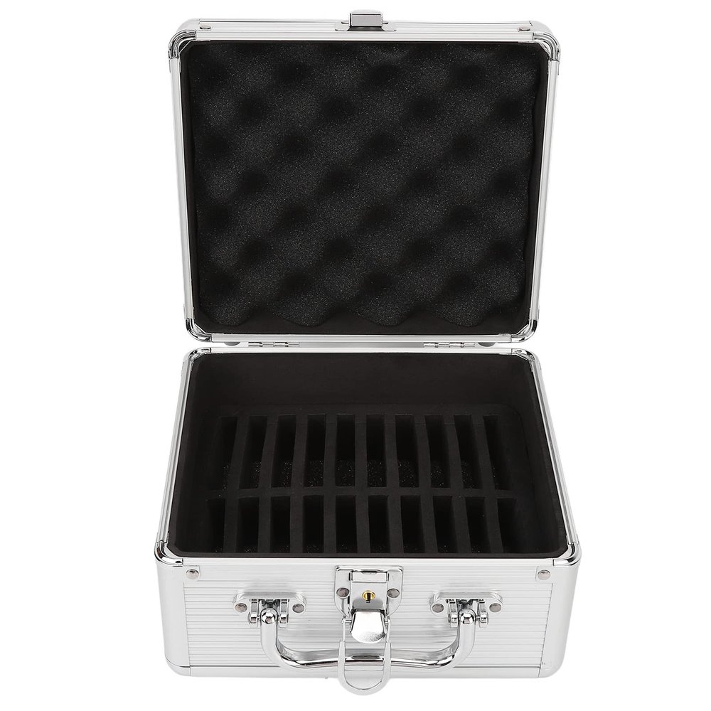 Dpofirs 2.5" Hard Drive Storage x, HDD Storage x Suitcase with 20 Bays, External Hard Drive Carrying Case with Safety Lock Design
