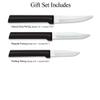 Rada Cutlery Paring Knife Galore Gift Set (G201) with Quick Edge Sharpener (R119), 3-Piece Knife Set and Knife Sharpener, Stainless Steel Blades, Black Handle view 4