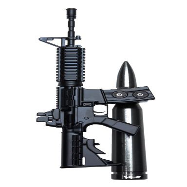 VMS RACING AR-15 M4 M16 Gunmetal 50 Cal Caliber Bullet Antenna Anti-Theft and Reception Booster Heavy Gauge CNC Billet Aluminum Short Compatible with Ford Bronco