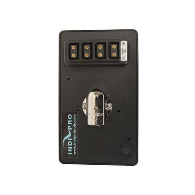 IndiPRO GL4XDT Gold Mount Lock Plate to 4-Pin XLR Input Connector with 4-Way D-Tap Splitter