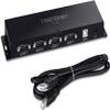 TRENDnet TU-S4, 4-Port USB to Serial RS232 Hub, Black view 1