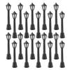 Healifty Micro Landscape Miniature Lamp Post Lights 20Pcs Simulation Street Lamps for DIY Garden Model Decoration view 1