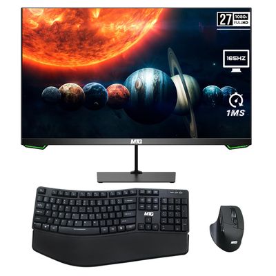 TechMagnet All in one Desktop Computer,Cheetah 6,Intel Core i5 8th Gen,8GB DDR3,240GB SSD,27 inch LED Monitor,MTG Wireless Ergonomic Keyboard Mouse,USB Wi-Fi,Windows 11(Renewed)