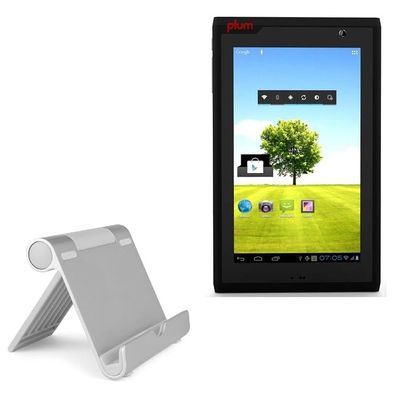 BoxWave Stand and Mount Compatible with Plum Debut - VersaView Aluminum Stand, Portable, Multi Angle Viewing Sturdy