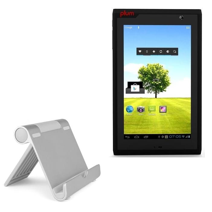 BoxWave Stand and Mount Compatible with Plum Debut - VersaView Aluminum Stand, Portable, Multi Angle Viewing Sturdy