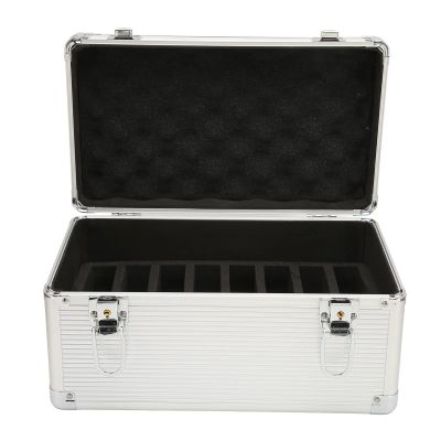 3.5" Hard Drive Storage Box, HDD Storage Box Suitcase with 10 Bays, External Hard Drive Carrying Case with Safety Lock Design, 3.5 inches Hard Disk Drive Storage Box Case