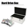 3.5" Hard Drive Storage Box, HDD Storage Box Suitcase with 10 Bays, External Hard Drive Carrying Case with Safety Lock Design, 3.5 inches Hard Disk Drive Storage Box Case view 2