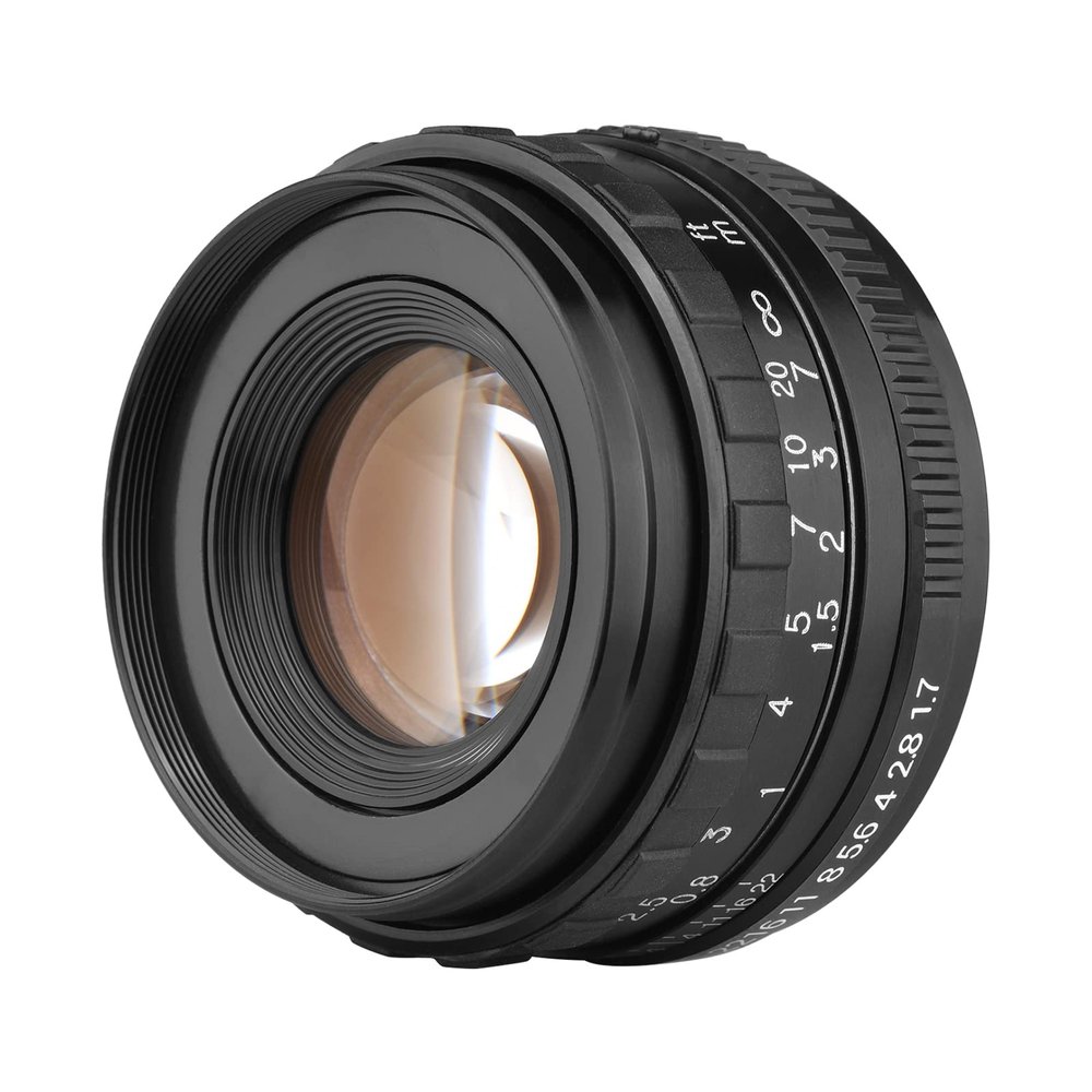 Andoer 50 mm F1.7 Wide Aperture Manual Focus Camera Lens Prime Lens PK Mount Replacement for Pentax K1 / K-1 Mark II Full Frame Cameras