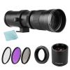 Andoer MF Super Telephoto Lens Zoom F/8.3-16 420-800 mm T Mount + UV / CPL / FLD Filter Set + 2 x Teleconverter 420-800 mm + Replacement T2-EOS Adapter Ring view 1