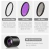 Andoer MF Super Telephoto Lens Zoom F/8.3-16 420-800 mm T Mount + UV / CPL / FLD Filter Set + 2 x Teleconverter 420-800 mm + Replacement T2-EOS Adapter Ring view 3