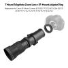 Andoer MF Super Telephoto Lens Zoom F/8.3-16 420-800 mm T Mount + UV / CPL / FLD Filter Set + 2 x Teleconverter 420-800 mm + Replacement T2-EOS Adapter Ring view 4