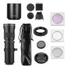 Andoer Camera MF Super Telephoto Zoom Lens F/8.3-16 420-800mm T Mount + UV/CPL/FLD Filters Set +2X 420-800mm Teleconverter Lens + T2-AI Adapter Ring Replacement for Nikon AI Mount view 4