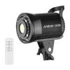 Andoer LM100W Portable LED Photography Fill Light 100W Studio Video Light 5600K Dimmable Bowens Mount Continuous Light with Remote Control for Product Portrait Wedding Photography Live Streaming view 1