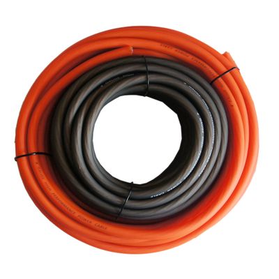 RD True 4 Gauge AWG CCA 25ft Orange Power Wire and 25ft Black Ground Soft Touch Cable Battery Cable, Home Speaker Stereo System, Automotive Use