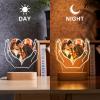 Custom Photo Night Light, Acrylic Plaque with Photos, Personalized Gift for Lovers, Anniversary, Birthday, Wedding view 2