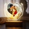 Custom Photo Night Light, Acrylic Plaque with Photos, Personalized Gift for Lovers, Anniversary, Birthday, Wedding view 3