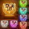 Custom Photo Night Light, Acrylic Plaque with Photos, Personalized Gift for Lovers, Anniversary, Birthday, Wedding view 4