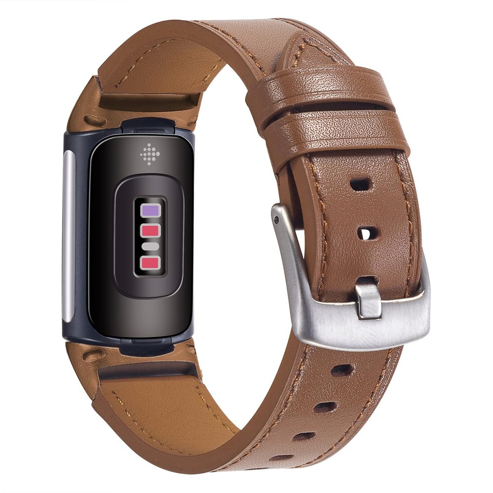 Nigaee Leather Bands Compatible with Fitbit Charge 6/Charge 5,Replacement Genuine Leather Straps for Women Men,Soft Leather Adjustable Watch Band Replacement Wristbands for Fitbit Charge 6/Charge 5 Fitness Tracker