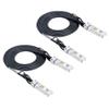 10Gtek SFP+ DAC Twinax Cable - 10GBASE-CU Passive Direct Attach Copper SFP Cable for Cisco SFP-H10GB-CU2.5M, Ubiquiti UniFi UC-DAC-SFP+, Meraki, Fortinet, D-Link, 2.5-Meter(8.2ft), 2-Pack view 1