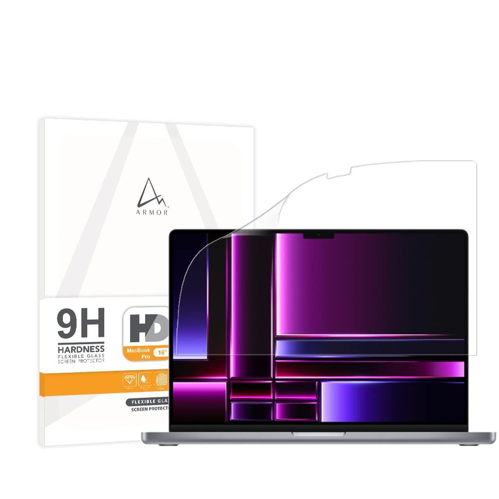Armor Flexible Glass Screen Protector for MacBook Pro (for 14" / 16"), 9H with HD (MacBook Pro 16")
