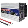 BEZAX 5000W 6000W 8000W Pure Sine Wave Inverter 12V 24V 48V 60V to 220V Car Converter Power Inverter Transformer with LCD Display & 2 AC Outlets for RV Truck Boat Camping,5000W-24Vto220V view 1