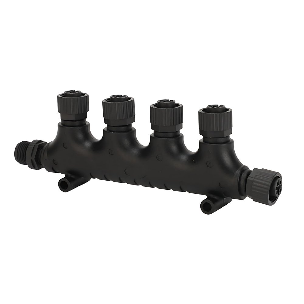 Acouto for NMEA 2000 N2K 4 Ports T Connector 5 Pin IP67 Tee Connector NMEA 2000 Starter Kit for Lowrance for Navico for Networks